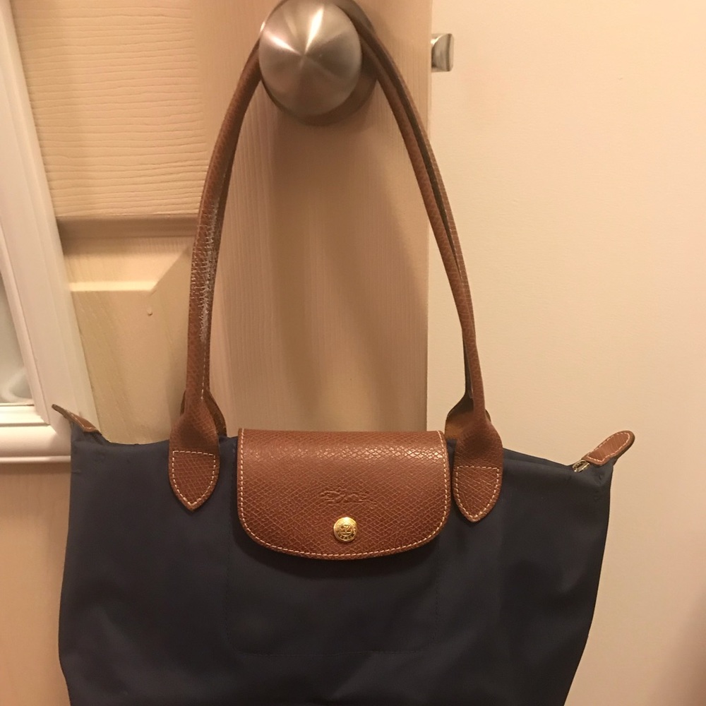 Navy Longchamp bag. Small size.